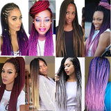 VERVES Synthetic Braiding Hair Kanekalon Hair Ombre Twist Braiding Hair High Temperature Hair Extensions 5Pcs/Lot 100g/Pc 24" (60CM) (Black-dark brown-light brown) …