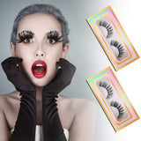 100 Pieces Empty Eyelashes Packaging Paper Case Eyelash Holder Box Eyelashes Container with Holographic Design for False Eyelash Care Cosmetic Tools