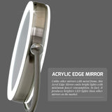 Ovente Wall Mounted Makeup Mirror 7.5 Inch with 10X Magnification and Diffused LED Ring Lights, Double-Sided with 360 Degree Swivel Design, 2 Choices of Power Supply, Polished Chrome (MLW75CH1X10X)