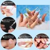 1000PCS Long Stiletto Nail Tips Acrylic Nails Artificial Half False Flake Nail Tips 10sizes with Clear Plastic Cases for Nail Salon Nail Shop Diy Nail Art Ballerina Nails (Clear+Natural)