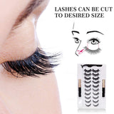 Latorice Magnetic Eyelashes with Eyeliner Kit, 10 Pairs Upgraded 3D Magnetic Eyelashes Kit with 2 Tubes of Magnetic Eyeliner and Tweezers, No Glue Need, Natural Look