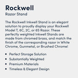 Rockwell Razors White Chrome Stand | For The Rockwell 2C & 6C and Other Double-Edge Safety Razors
