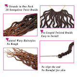 18 Inch Wavy Senegalese Twist Crochet Braids Hair 8 Packs Pre-looped Twist Braids Goddess Senegal Twist Braiding Hair with Curly Ends (T1B/30#,14Strands/Pack)