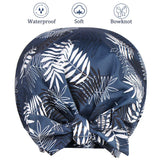 VVolf Shower Cap for Long Hair, Shower Caps for Women Bath Cap Turban Shower Caps Waterproof Reusable Shower Cap for Hair (Black)