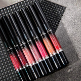 UNIQUE2U 7 Color Matte Lip Gloss Lip Liner Pencil, Double-End Long Lasting Waterproof Lipstick Set |Color Enhancer, Plumper Pen |Define Lips for a Fuller Look (7pcs B)