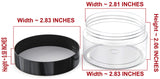 4oz Container with Lids 50 Pack Clear Plastic Round Storage Jars Wide-Mouth Plastic Containers Jars with Lids for Storage Liquid and Solid Products
