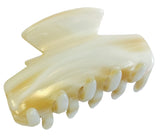 French Amie Chic Handmade Celluloid Small Jaw Hair Claw Clip Clamp Clutcher (Ivory)