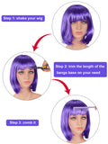 12 Pieces Short Bob Hair Wigs Daily Party Colorful Hairpiece Cosplay Costume Wigs Short Straight Wig for Women Party Supplies