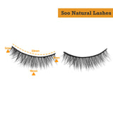 5 Pairs Natural False Eyelashes with Full Upgrade Eyeliner - Secure Strong Hold for Lashes - No Magnet and No Glue - Lightweight and Non-irritation