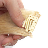 20inch #613 Bleach Blonde 8 Pieces 18 Clips Straight Hair Extensions Grade 7A Full Head Virgin Hair Extensions Lakihair