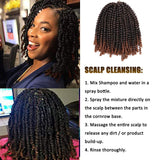 3 Pack Spring Twist Crochet Braids Synthetic Fluffy Curly Hair Extensions 8inch(T1B/27#)