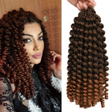 6 Packs Wand Curly Braids Jamaican Bounce African Collection Havana Mambo Twist Braid 20 Strands Synthetic Crochet Braiding Hair Extensions (12inch, T30)
