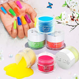 Nail Dip Powder Kit with 12 Neon Colors (Glow in The Dark) for Dipping System Manicure Arts,Not Includes Dip Liquid Base Top Coat and Activator G6606