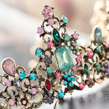 Yean Baroque Crowns and Tiaras Gold Rhinestones Bridal Queen Crown Bride Wedding Tiara for Women and Girls