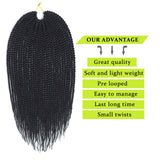 Mirra's Mirror (6Packs)14Inch Senegalese Twist Crochet Hair Braiding Hair Synthetic Mambo Twist Hair Extension 30Strands/Pack (14inch (6packs), 1B#)
