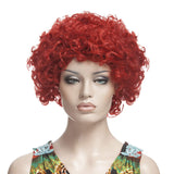 Afro Wig, YOPO Short Curly Brown Wigs for Women, Cosplay Wig(Red)