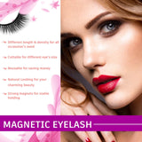 Magnetic Eyelashes Kit Magnetic Eyeliner 3D and 5D different Lengths&Densities Magnetic Eyelashes Magnetic Lashliner For Use with Magnetic False Lashes Natural Look-No Glue Needed (10-Pairs)