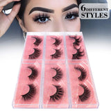 BEEOS Luxury False Eyelashes 3D Siberian Mink Lashes, 16-25 mm 6 Styles Multipack 100% Real Mink Fur Handmade High Volume Fluffy Eye Lash 6 Pairs/Queen