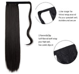 FORESTATE 24"Hair Ponytail Extension,Synthetic Clip on Ponytai,Natural Hair Extensions Long Straight Wrap around Pony tails Hair Pieces Blonde 130g