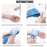 Silicone Back Scrubber For Shower,HIGHGO 2 Pack Double Sided 2020 Updated Silicone Bath Body Brush,Easy to Clean Washer Exfoliating More Hygienic (PURPLE-PINK)