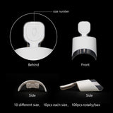 Clear Acrylic Nail Tips - French Nail Tip FINGERQUEEN 100pcs with Box Short Fake Nails Half Cover False Nail with Case for Nail Salons and DIY Nail Art, 10 Sizes(Clear)
