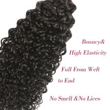 Brazilian Kinky Curly Virgin Hair 1 Bundle 100% Unprocessed Brazilian Curly Human Hair Weft 100g Natural Black (18, 1 Bundle)