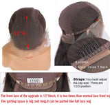 Wicca Peruvian Deep Wave Curly Human Hair 13X6 Lace Wigs Wavy Light Brown Lace Human Hair for Black Women With Baby Hair (10inch, 13X6 Lace wig)