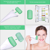 Facial Roller Set of 3, Ice Roller, Two-sided Jade Roller and Gua Sha Massage Tool, Rolling Tool for Facial Beauty and Body Massage, Helps Reduce Puffy, Releases Stress and Tension