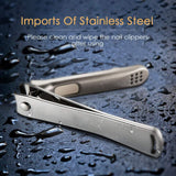 CHIMOCEE 3PCS Nail Clipper Sets, No Splash Fingernail Cutter, Toenail and Slant Edge Clippers, Effortless Stainless Steel Nail Clippers