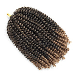 Spring Twist 3PCS Crochet Braids Synthetic Hair 8 Inch Jumbo Twist Braiding Hair Extensions (3pc, T1B/27#)