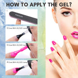 Makartt Gel Nail Polish, 22PCS Pastel Neon Gel Pink Blue Yellow Green Purple Red Colors Gel Set with Base Coat Top Coat, 24 Bottles 8ML Soak Off Gel Polish Starter Kit for Home Use