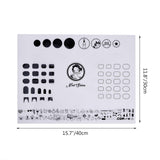 Nail Art Stamping Mat, Silicone Nail Template Plate Kit, Nail Polish Coloring Practice Workspace Pad, Foldable Washable Soft Table Cover Pad Tools for Stamping Reverse Stamp