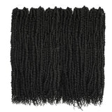 Pre-looped Bomb Twist Passion Twist Crochet Braids Hair Pre-looped Crochet Hair Spring Twist Braiding Hair Synthetic Hair Extension 6pcs 24 inch 1B