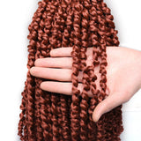 Leeven 12 Inch 7 Packs Bob Pre Twisted Passion Twist Crochet Hair With Curly Ends Copper Red Synthetic looped Passion Twists Braids Hair 350# Bohemian Braiding Hair for Black Women 12 Strands/Pack