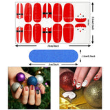 336 Pieces Christmas Full Wrap Nail Stickers Nail Polish Stickers Strip Self-Adhesive Nail Decals with Christmas Tree Reindeer Snowman Design and Nail File for Christmas Nail Decoration