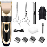 Professional Hair Clippers - Cordless Rechargeable Hair Trimmers for Men, Hair Cutting Kit with 12-Pieces, Five Speed Adjustment