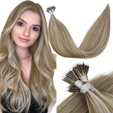 LaaVoo Nano Loop Human Hair Extensions Highlight Blonde 22