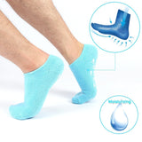 Moisturizing Skin Softening Spa Socks and Gloves with Essential Oil Infused Gel for Dry Cracked Feet and Hands Repair by JERN (1 Pair Spa Socks + 1 Pair Spa Gloves) (Blue)