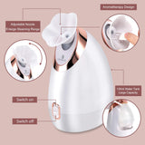 Facial Steamer, Nano Ionic Facial Steamer with Aromatherapy for Home Face Spa, Moisturizing Cleansing Pores