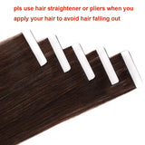 18inch Dark Brown Tape In Hair Extensions Human Hair Tape In Extensions Dark Brown Remy Hair Tape In Extensions 50g 2#