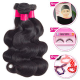 (16 " 18" 20") 3 Bundles Brazilian Body Wave Human Hair Weave 100% Unprocessed Brazilian Virgin Human Hair Bundles Hair Extensions Natural Color Total 10.58 (OZ)