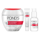 Pond's Skin Care Regimen Pack Anti-Aging Face Moisturizer, Eye Cream, and Face Serum Rejuveness With Vitamin B3 and Retinol Complex to Visibly Reduce Wrinkles and Signs of Aging 3 Pack