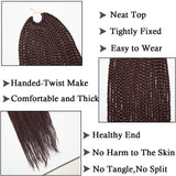 SEGO 24 Inch Crochet Box Braids Pre-Looped Box Braids Crochet Hair Extensions Ombre 3X Synthetic Braiding Hair Extensions Pre Braided Crochet Hair for Black Women 24 Strands/Pack(4 Packs 99J#)