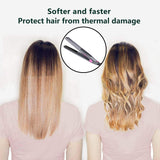 Professional Hair Irons 2 in 1 Ceramic Tourmaline Flat Iron Hair Straightener & Curler,Adjustable Temperature with Digital LED Display 200℉-450℉ , Dual Voltage, 1 Inch Wide,Auto Off, Grey.