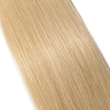 Tape in Human Hair Extensions 22 inches Double Side Tape Seamless Skin Weft Rooted Tape on Natural Hair Extensions 20pcs Long Straight Silky(22 inch 60g,#613 Bleach Blonde)