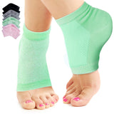 Nado Care Moisturizing Socks Lotion Gel for Dry Cracked Heels - Spa Gel Socks Humectant Moisturizer Heel Balm Foot Treatment Care Heel Softener Compression Cotton - 4 Pair