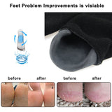 Codream Large Men's Moisturizing Gel Socks Men's Feet Care Ultimate Treatment for Dry Cracked Rough Skin on Feet Pack of 2 Pairs Black US Men 10-15