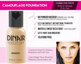 Dinair Airbrush Makeup Foundation | Dark Almond 0.25 oz | Camouflage Neutralizer - Covers Scars, Acne, Tattoos, Vitiligo, Under Eye circles, Sun Spots