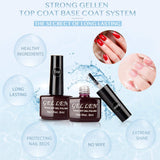 Gellen Gel Nail Polish Kit 6 Colors With Base Coat Top Coat - Understated Elegance Series Popular Dark Nude Grays Nail Art Colors Home Gel Manicure Set