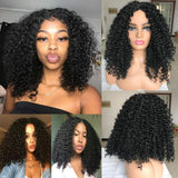 Lizzy Short Curly Bob Wigs for Black Women Kinky Curly Black Bob Wig Synthetic Natural Looking Heat Resistant Short Curly Wig
